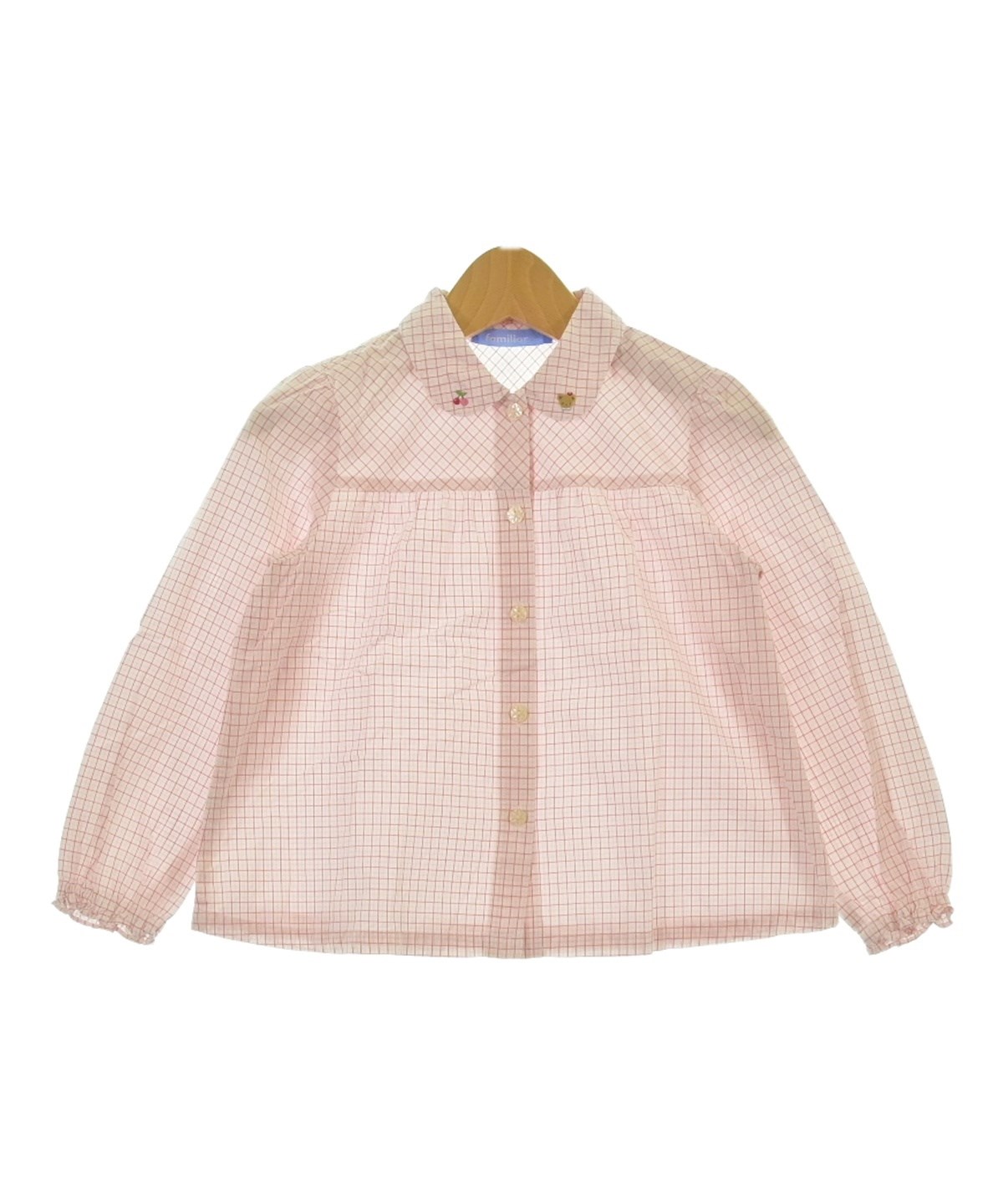 familiar（ファミリア）シャツ 白 サイズ:120(7T-8T) キッズ