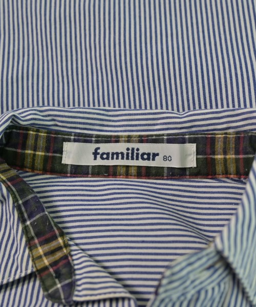 familiar（ファミリア）シャツ 青 サイズ:80(12M) キッズ/2200637590051