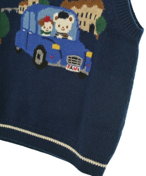 familiar（ファミリア）ニット 紺 サイズ:100(3T-4T) キッズ/2200634284052