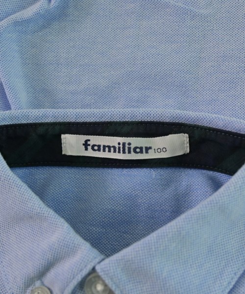 familiar（ファミリア）シャツ 青 サイズ:100(3T-4T) キッズ/2200634284090
