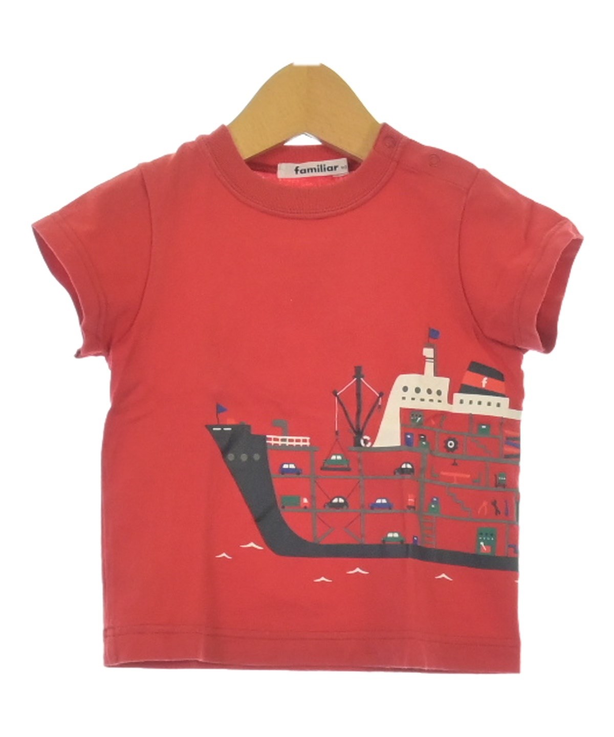 familiar（ファミリア）Tシャツ・カットソー 赤 サイズ:90(24M) キッズ