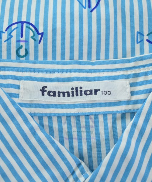 familiar（ファミリア）シャツ 青 サイズ:100(3T-4T) キッズ/2200651764049