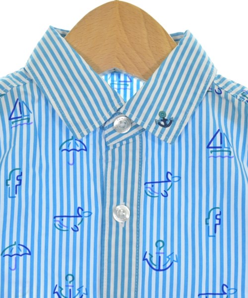 familiar（ファミリア）シャツ 青 サイズ:100(3T-4T) キッズ/2200651764049