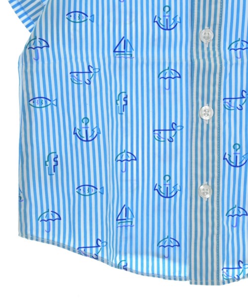 familiar（ファミリア）シャツ 青 サイズ:100(3T-4T) キッズ/2200651764049