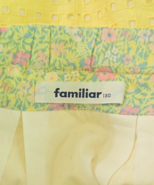 familiar（ファミリア）スカート（その他） 黄 サイズ:130(9T-10T) キッズ/2200717318346