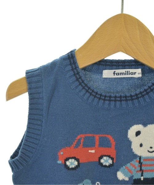 familiar（ファミリア）ニット 青 サイズ:90(24M) キッズ/2200665010149