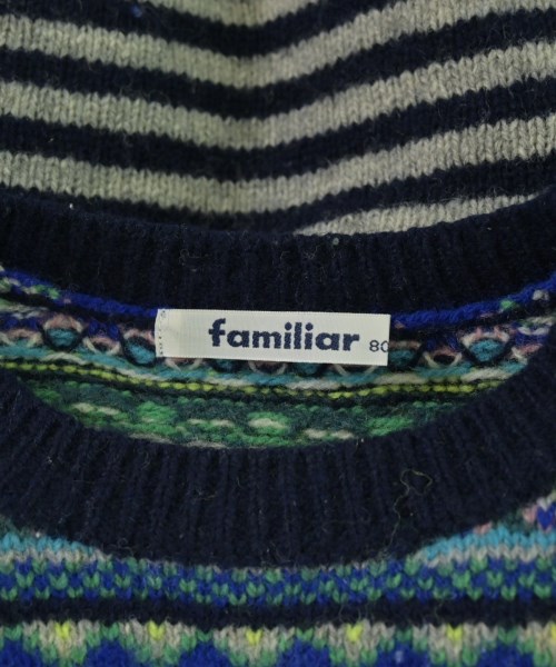 familiar（ファミリア）ニット 青 サイズ:80cm キッズ/2200687220144