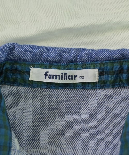 familiar（ファミリア）シャツ 青 サイズ:90(24M) キッズ/2200687220311