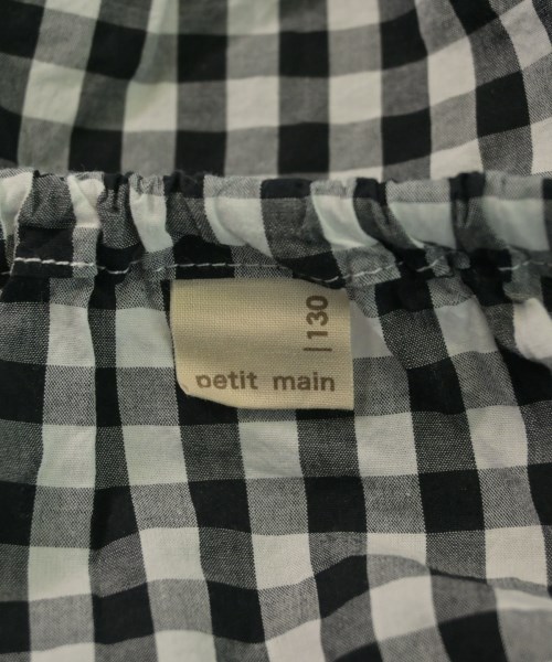 petit main（プティマイン）シャツ 黒 サイズ:130(9T-10T) キッズ/2200614611243