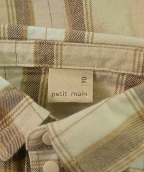 petit main（プティマイン）シャツ ベージュ サイズ:90(24M) キッズ/2200631328100