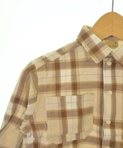 petit main（プティマイン）シャツ ベージュ サイズ:90(24M) キッズ/2200631328100