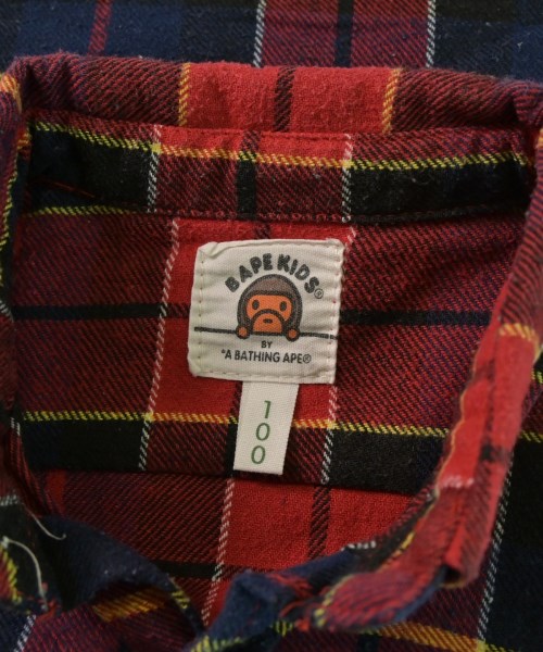 BAPE KIDS（ベイプキッズ）シャツ 赤 サイズ:100(3T-4T) キッズ/2200644464093