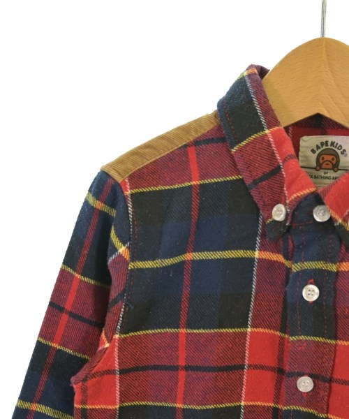 BAPE KIDS（ベイプキッズ）シャツ 赤 サイズ:100(3T-4T) キッズ/2200644464093