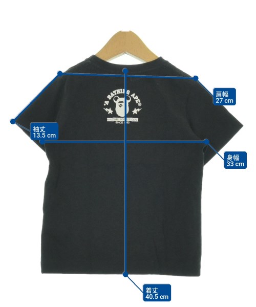 BAPE KIDS（ベイプキッズ）Tシャツ・カットソー 黒 サイズ:110(5T-6T) キッズ/2200709701101