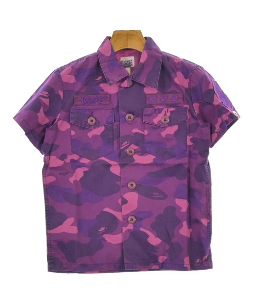 BAPE KIDS(ベイプキッズ)シャツ 紫 サイズ:120(7T-8T)/2200687457151
