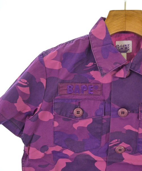 BAPE KIDS（ベイプキッズ）シャツ 紫 サイズ:120(7T-8T) キッズ/2200687457151