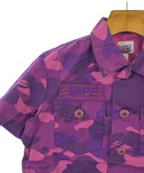 BAPE KIDS（ベイプキッズ）シャツ 紫 サイズ:120(7T-8T) キッズ/2200687457151
