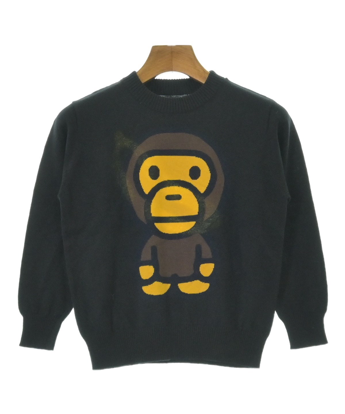 BAPE KIDS（ベイプキッズ）ニット 黒 サイズ:-(130cm位) キッズ 