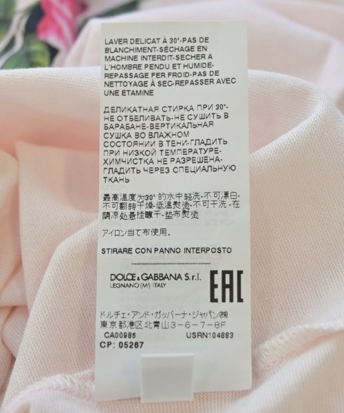 DOLCE&GABBANA（ドルチェアンドガッバーナ）Tシャツ・カットソー ピンク サイズ:144(11T-12T) キッズ/2200723191087