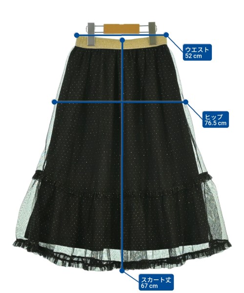 kate spade new york（ケイトスペードニューヨーク）スカート（その他） 黒 サイズ:140(11T-12T) キッズ/2200643719316