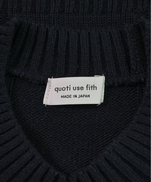 quoti use fith（クゥオティ　ユース　フィス）ニット 紺 サイズ:100(3T-4T) キッズ/2200452103023