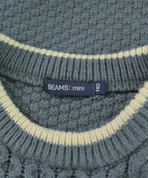 BEAMS mini（ビームスミニ）ニット 青 サイズ:140(11T-12T) キッズ/2200692693025