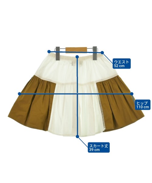Au Clair De La Lune（オークレールドゥラリュンヌ）スカート（その他） 白 サイズ:130(9T-10T) キッズ/2200643288065