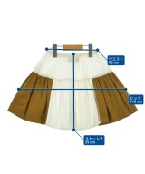 Au Clair De La Lune（オークレールドゥラリュンヌ）スカート（その他） 白 サイズ:130(9T-10T) キッズ/2200643288065