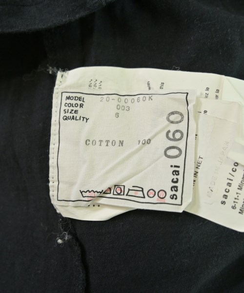 sacai（サカイ）Tシャツ・カットソー 黒 サイズ:6 キッズ/2200621429206