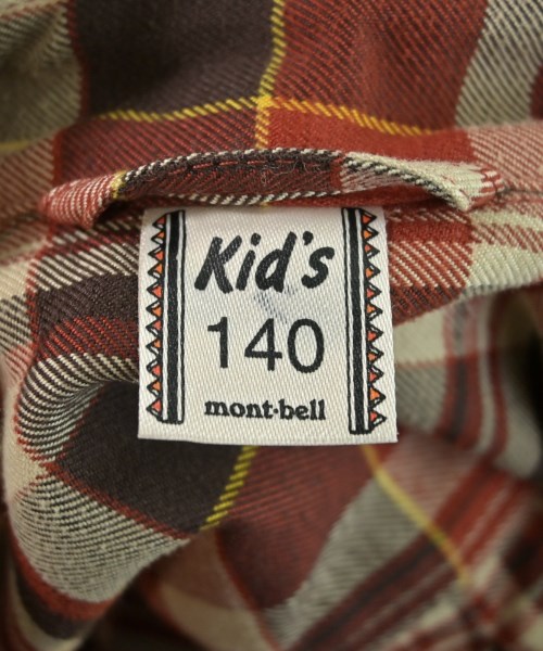 mont-bell（モンベル）シャツ 赤 サイズ:140(11T-12T) キッズ/2200674349018