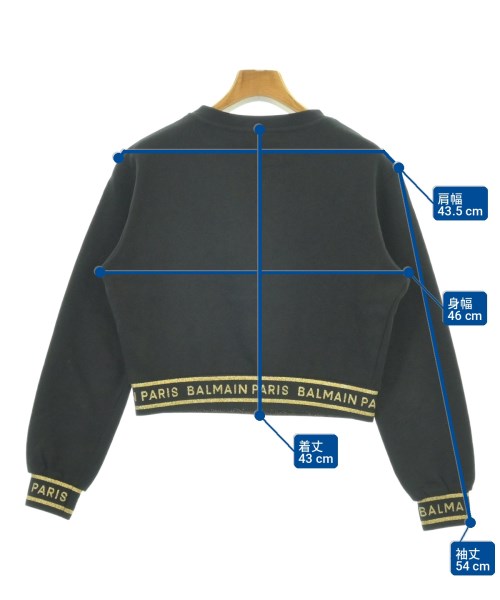 BALMAIN（バルマン）スウェット 黒 サイズ:150(13T-14T) キッズ/2200715210352
