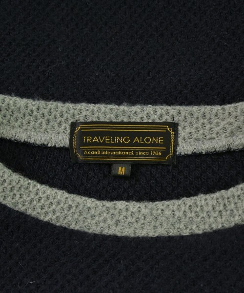 TRAVELING ALONE（トラベリングアローン）ニット 紺 サイズ:M(120cm位) キッズ/2200668542142