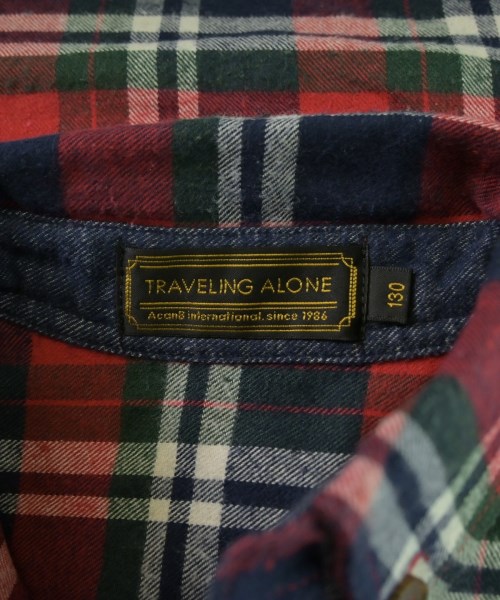 TRAVELING ALONE（トラベリングアローン）シャツ 赤 サイズ:130(9T-10T) キッズ/2200668542159