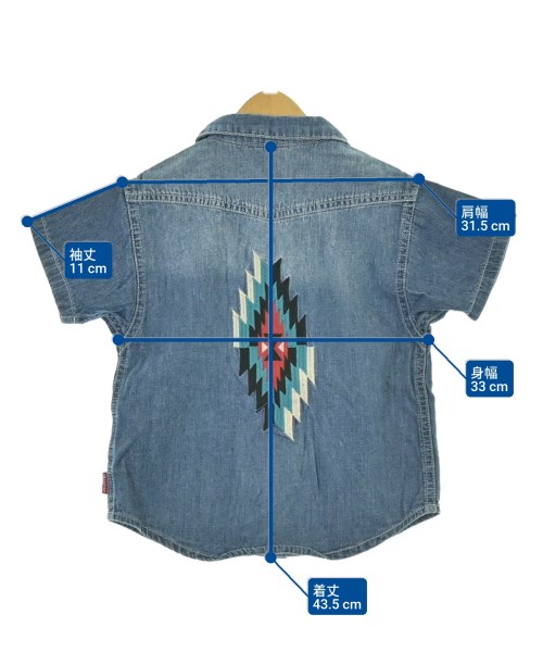 BREEZE（ブリーズ）シャツ 紺 サイズ:100(3T-4T) キッズ/2200642610034