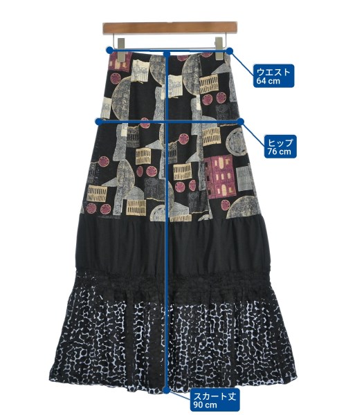 be released（ビーリリースト）ロング・マキシ丈スカート 黒 サイズ:-(M位) レディース/2200648520160