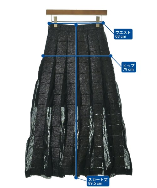 be released（ビーリリースト）ロング・マキシ丈スカート 黒 サイズ:-(XS位) レディース/2200648521143