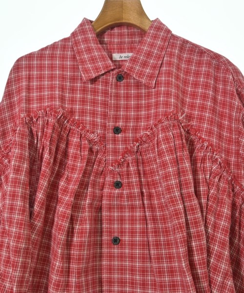 be released（ビーリリースト）カジュアルシャツ 赤 サイズ:F レディース/2200648521341