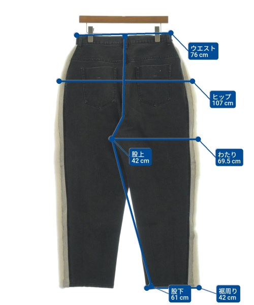 be released（ビーリリースト）デニムパンツ 黒 サイズ:-(XL位) レディース/2200667589025