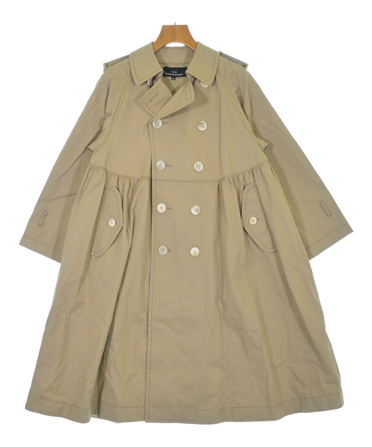COMME des GARÇONS ベージュ トレンチコート Sサイズ tricot COMME des GARCONS（トリココムデギャルソン）トレンチコート