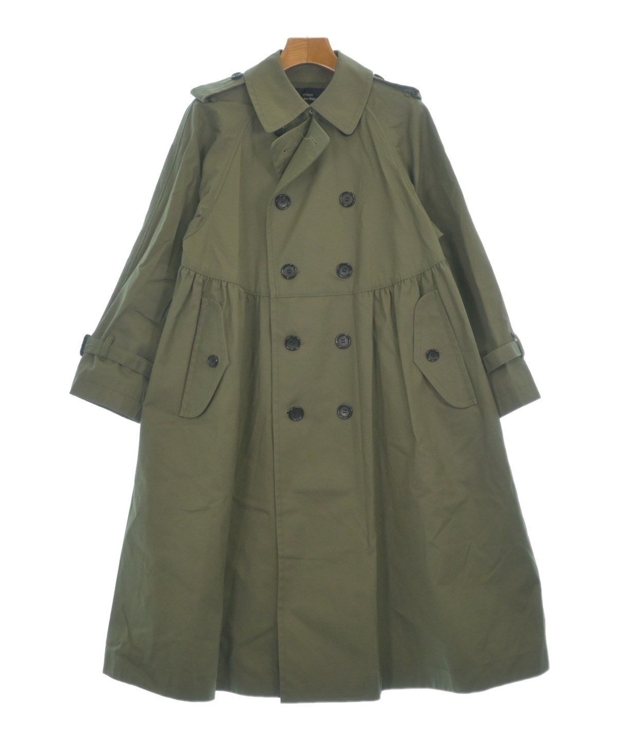 トリココムデギャルソン　トレンチコート　極上シルエット　ダブル　綿100　カーキ COMME des GARCONS HOMME [ コムデギャルソン オム] 綿染め トレンチコート