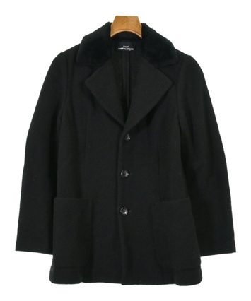 美品 トリココムデギャルソン S ウールギャバ 裾フリル テーラードジャケット 美品 トリココムデギャルソン S ウールギャバ 裾フリル テーラード