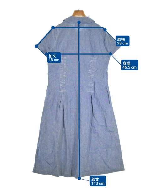 tricot COMME des GARCONS（トリココムデギャルソン）シャツワンピース 青 サイズ:M レディース/2200621604207