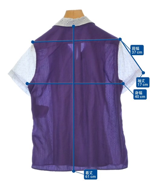 tricot COMME des GARCONS（トリココムデギャルソン）カジュアルシャツ 紫 サイズ:M レディース/2200616548240