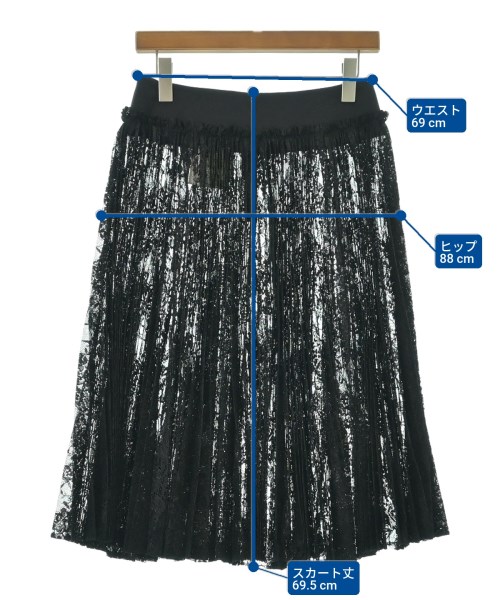 tricot COMME des GARCONS（トリココムデギャルソン）ひざ丈スカート 黒 サイズ:S レディース/2200626745080