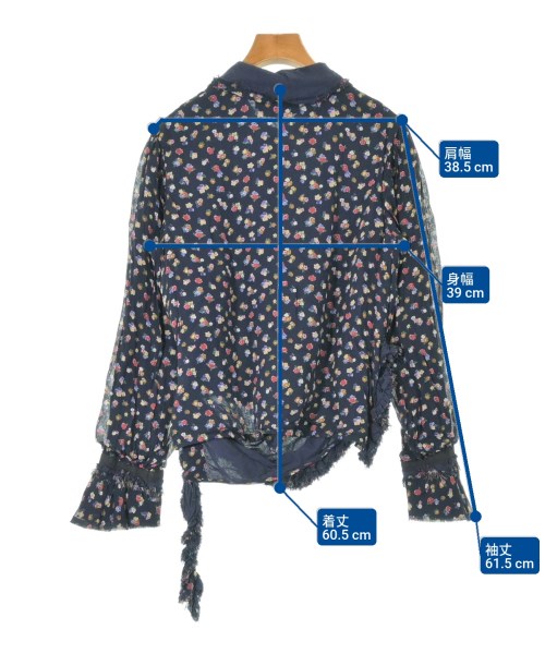 tricot COMME des GARCONS（トリココムデギャルソン）カジュアルシャツ 紺 サイズ:M レディース/2200629223080