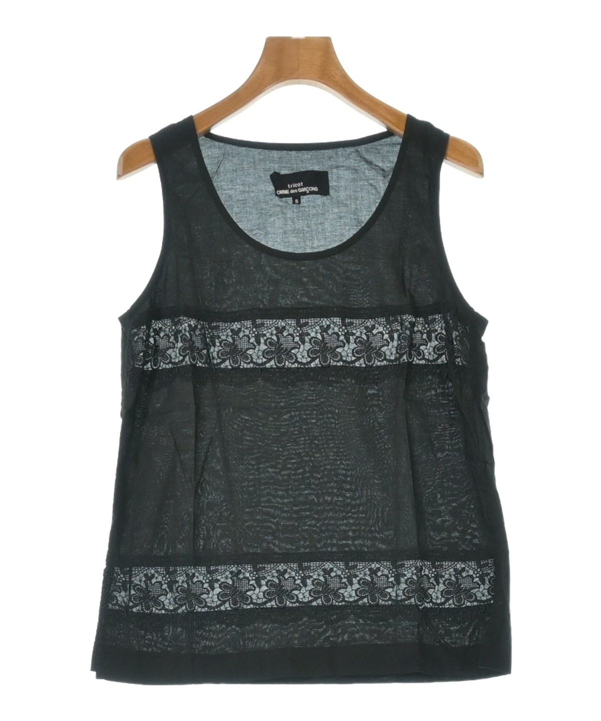 トリコ コムデギャルソン でか襟 二重襟 セーラー シャツ ブラウス 黒 S トリコ コムデギャルソン でか襟 二重襟 セーラー シャツ ブラウス 黒 S