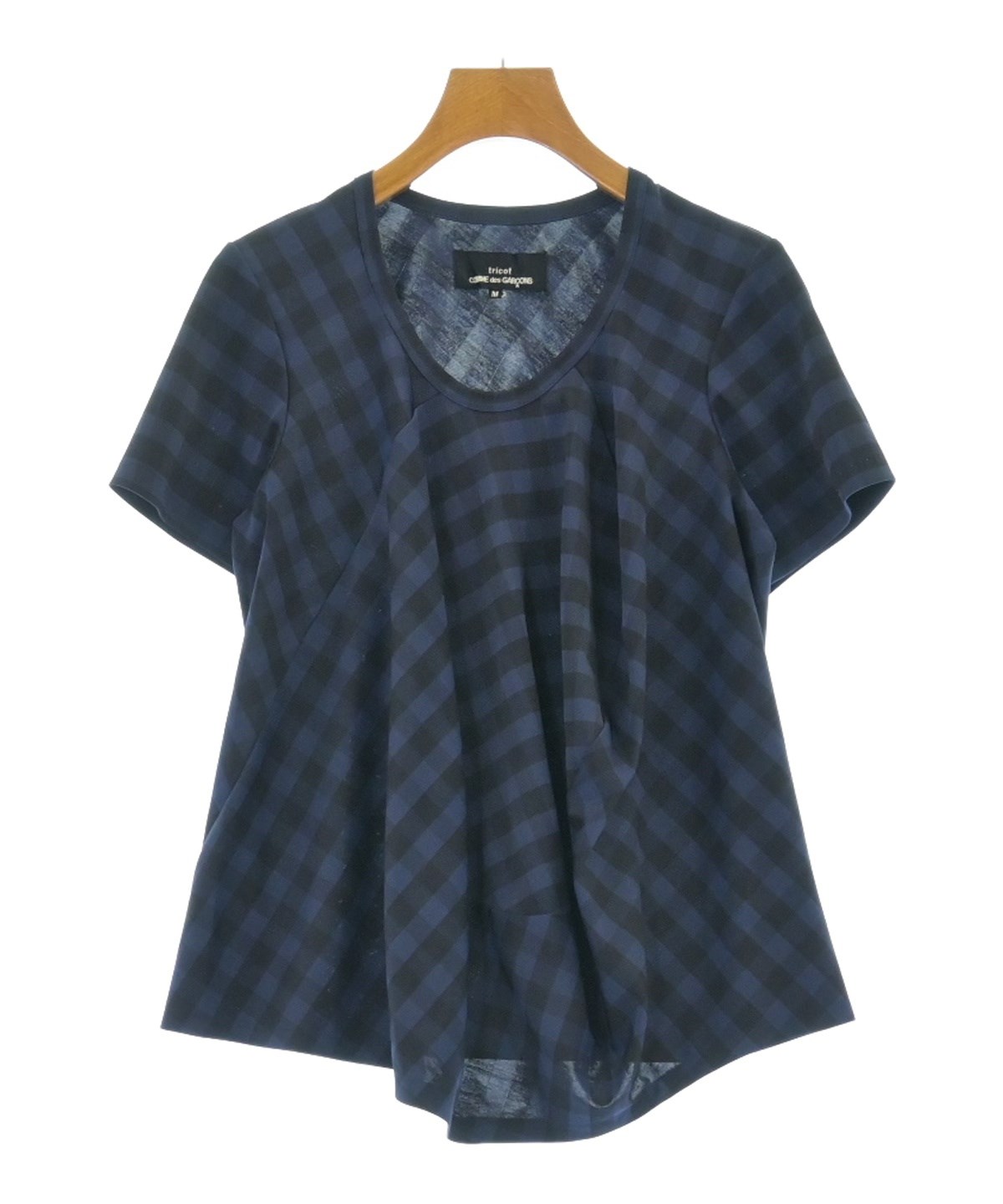 極美品 トリココムデギャルソン ドッキングカットソー ロンT シアー素材 極美品 トリココムデギャルソン ドッキングカットソー ロンT