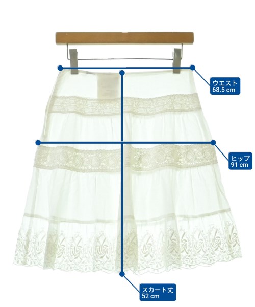 tricot COMME des GARCONS（トリココムデギャルソン）ひざ丈スカート 白 サイズ:S レディース/2200603581267