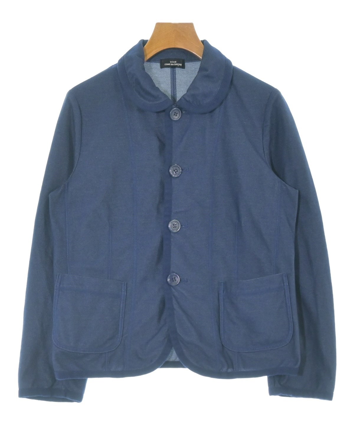 トリココムデギャルソン パールボタンジャケット　紺 中古・古着通販】tricot COMME des GARCONS (トリココムデギャルソン