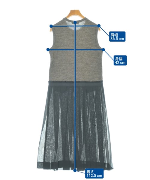 tricot COMME des GARCONS（トリココムデギャルソン）ワンピース グレー サイズ:S レディース/2200677514024